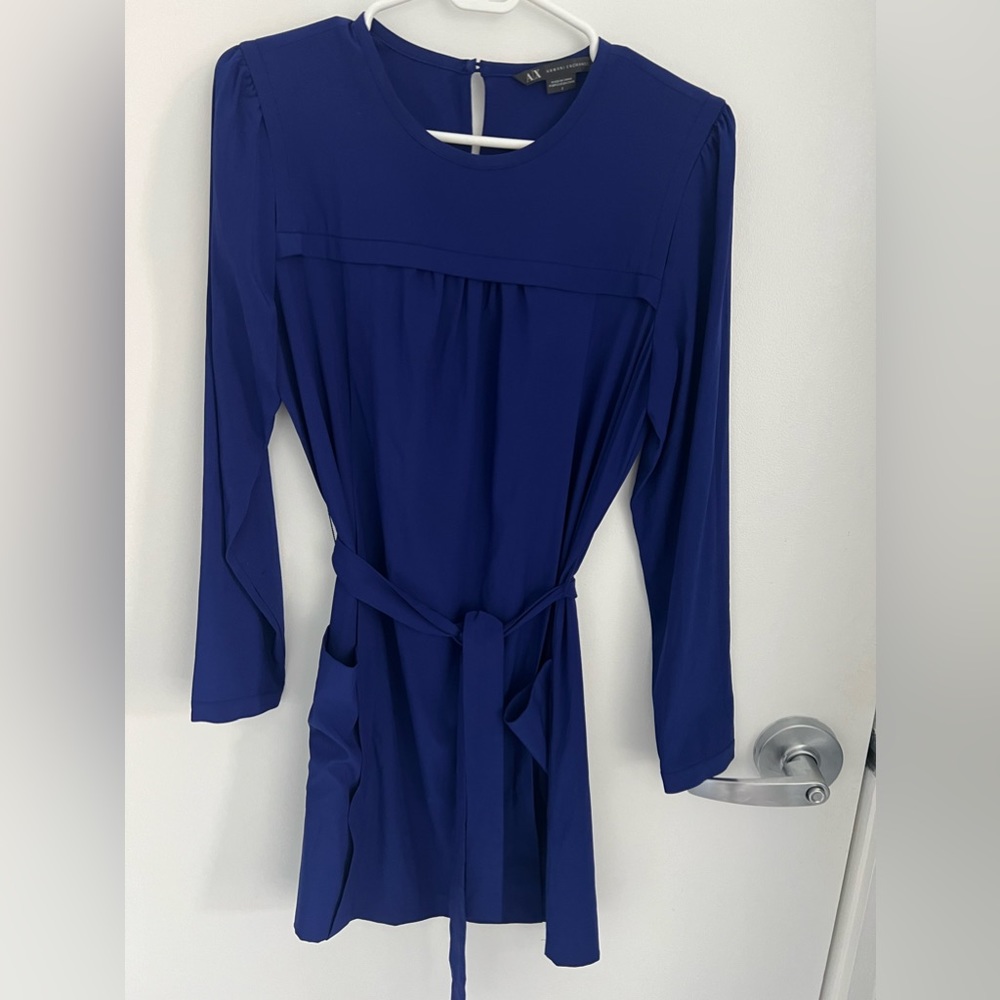 Armani Exchange, blue size 2 dress with pockets.